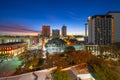 San Antonio city skyline at twilight, Texas, USA