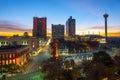 San Antonio city skyline at twilight, Texas, USA