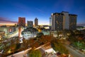 San Antonio city skyline at twilight, Texas, USA