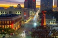 San Antonio Commerce St at twilight, Texas, USA Royalty Free Stock Photo