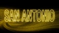 San Antonio Gold glitter lettering, San Antonio Tourism and travel, Creative typography text banner