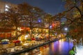 San Antonio River Walk at night, Texas, USA