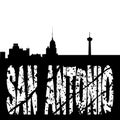 San Antonio skyline grunge text
