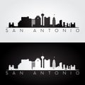 San Antonio skyline silhouette Royalty Free Stock Photo