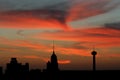 San Antonio skyline at sunset