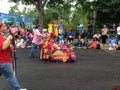 San Antonio St., Parade for fiesta with small push the cart