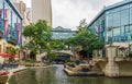 The historic riverwalk in San Antonio, Texas Royalty Free Stock Photo
