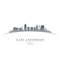 San Antonio Texas city skyline silhouette white background Royalty Free Stock Photo