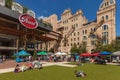 SAN ANTONIO, TEXAS - OCTOBER 7, 2017 - People walking and shopping at the Farmers Market at The Pearl Brewery.