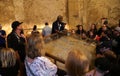 San Antonio, Texas, U.S - April 6, 2024 - A spokesperson explained to the visitors about the history of the Alamo