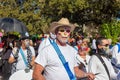 SAN ANTONIO, TEXAS, USA - OCTOBER 29, 2017 - People dance in the