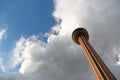 View of The Tower of Americas from down below against sky.