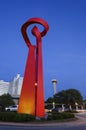 San Antonio Torch of Friendship at dusk