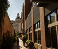 SAN ANTONIO, TX - 24 JAN 2020: Hotel Emma is seen from alley at the Pearl