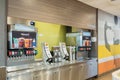 SAN ANTONIO, TX, USA - NOVEMBER 9, 2018 - Fountain drinks machine area at McDonald`s restaurant