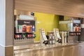 SAN ANTONIO, TX, USA - NOVEMBER 9, 2018 - Fountain drinks machine at McDonald`s restaurant