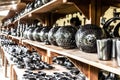 Traditional black clay handcrafts from Oaxaca Mexico