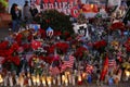 SAN BERNARDINO, CA. DECEMBER 17, 2015, A makeshift memorial at the Inland Regional Center (IRC) in San Bernardino, CA. San Bernard