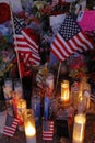 SAN BERNARDINO, CA. DECEMBER 17, 2015, A makeshift memorial at the Inland Regional Center (IRC) in San Bernardino, CA. San Bernard