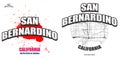 San Bernardino, California, two logo artworks