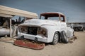 Vintage truck body preserve at Sage Brush Inn along historic route 66 Royalty Free Stock Photo