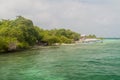 SAN BERNARDO, COLOMBIA - AUGUST 31, 2015: Coast of Mucura island of San Bernardo archipelago, Colomb