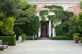 San Carlos, California / USA - June 18 2020: Empty Filoli estate building at dusk