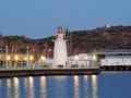 Nice Light house in Guaymas, Mexico. Royalty Free Stock Photo