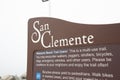 San Clemente beach entrance sign