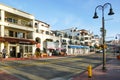 San Clemente city street in front of the pier before sunset time Royalty Free Stock Photo