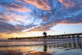 San Clemente Pier with Cloud Reflections Royalty Free Stock Photo