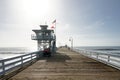 San Clemente Pier with lifeguard tower for surfer.