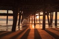 San Clemente pier at sunset in the fall Royalty Free Stock Photo