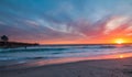 San Clemente Pier at sunset Royalty Free Stock Photo