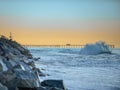 San Clemente Shore Break Flair Royalty Free Stock Photo