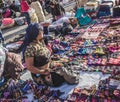 Indigenous woman selling handcrafts in Chiapas Mexico Royalty Free Stock Photo