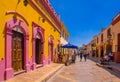 SAN CRISTOBAL DE LAS CASAS, MEXICO, MAY, 17, 2018: Streets in the cultural capital of Chiapas in the city center Royalty Free Stock Photo