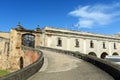 San Cristobal fortress in Puerto RIco with ramp access to main d Royalty Free Stock Photo