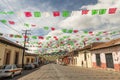 Colorful Flag Lined Street