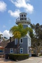 Landscape of the Seaport village in San Diego. Royalty Free Stock Photo