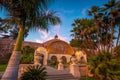 San Diego Balboa public park at sunset in California Royalty Free Stock Photo