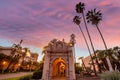 San Diego Balboa public park at sunset in California Royalty Free Stock Photo