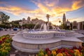 San Diego Balboa public park at sunset in California Royalty Free Stock Photo