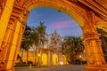 San Diego Balboa public park at sunset in California Royalty Free Stock Photo