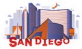 San Diego branding technology concept Royalty Free Stock Photo