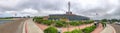 SAN DIEGO, CA - JULY 28, 2017: Panoramic view of Mt Soledad National Veterans Memorial. This is a famous tourist attraction