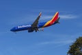 Southwest Airlines Commercial Jet Airplane. Royalty Free Stock Photo