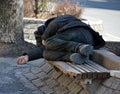 More than 800 homeless people were living unsheltered on the streets Royalty Free Stock Photo
