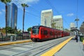 The San Diego Trolley is a light rail system Royalty Free Stock Photo