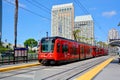 The San Diego Trolley is a light rail system Royalty Free Stock Photo